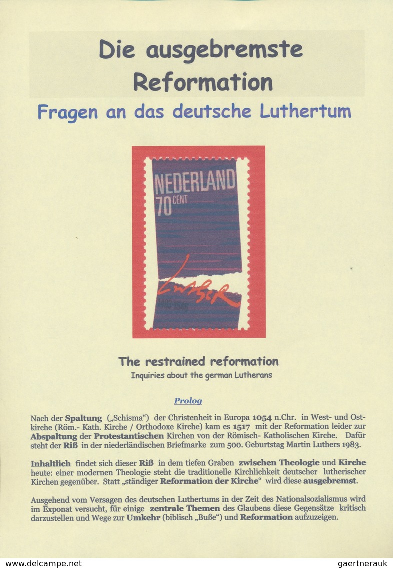 Thematik: Luther: 1762/heute. Interessante Sammlung "Die Ausgebremste Reformation - Fragen An Das De - Théologiens