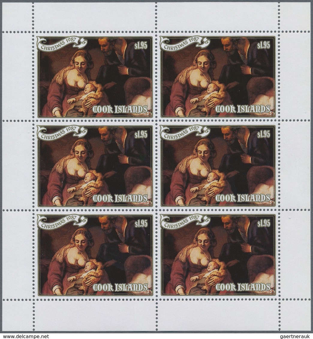 Thematik: Malerei, Maler / Painting, Painters: 1987, COOK ISLANDS: Christmas Complete Set Of Three W - Otros & Sin Clasificación