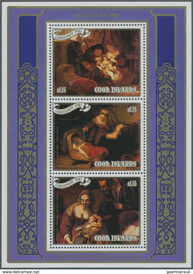 Thematik: Malerei, Maler / Painting, Painters: 1987, COOK ISLANDS: Christmas Miniature Sheet With Th - Otros & Sin Clasificación