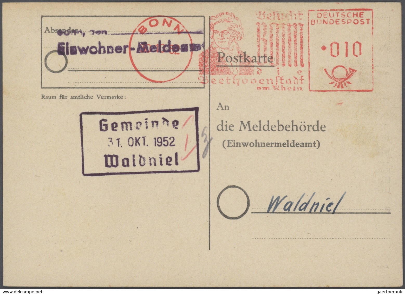 Thematik: Musik / music: 1946/55 (ca.), BRD, Sammlung von etwa 1150 versch. Belegen in 3 Alben mit S