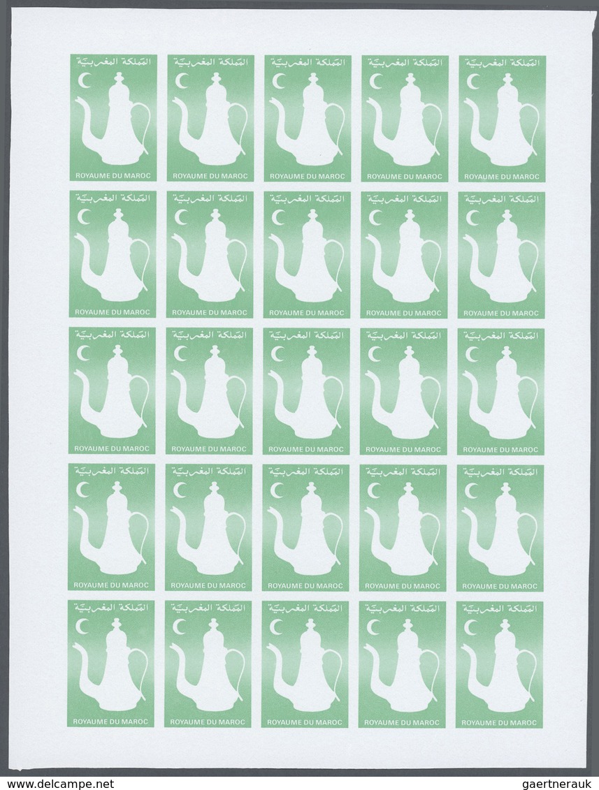 Thematik: Nahrung-Kaffee / food-coffee: 1986, Morocco. Progressive proofs set of sheets for the issu