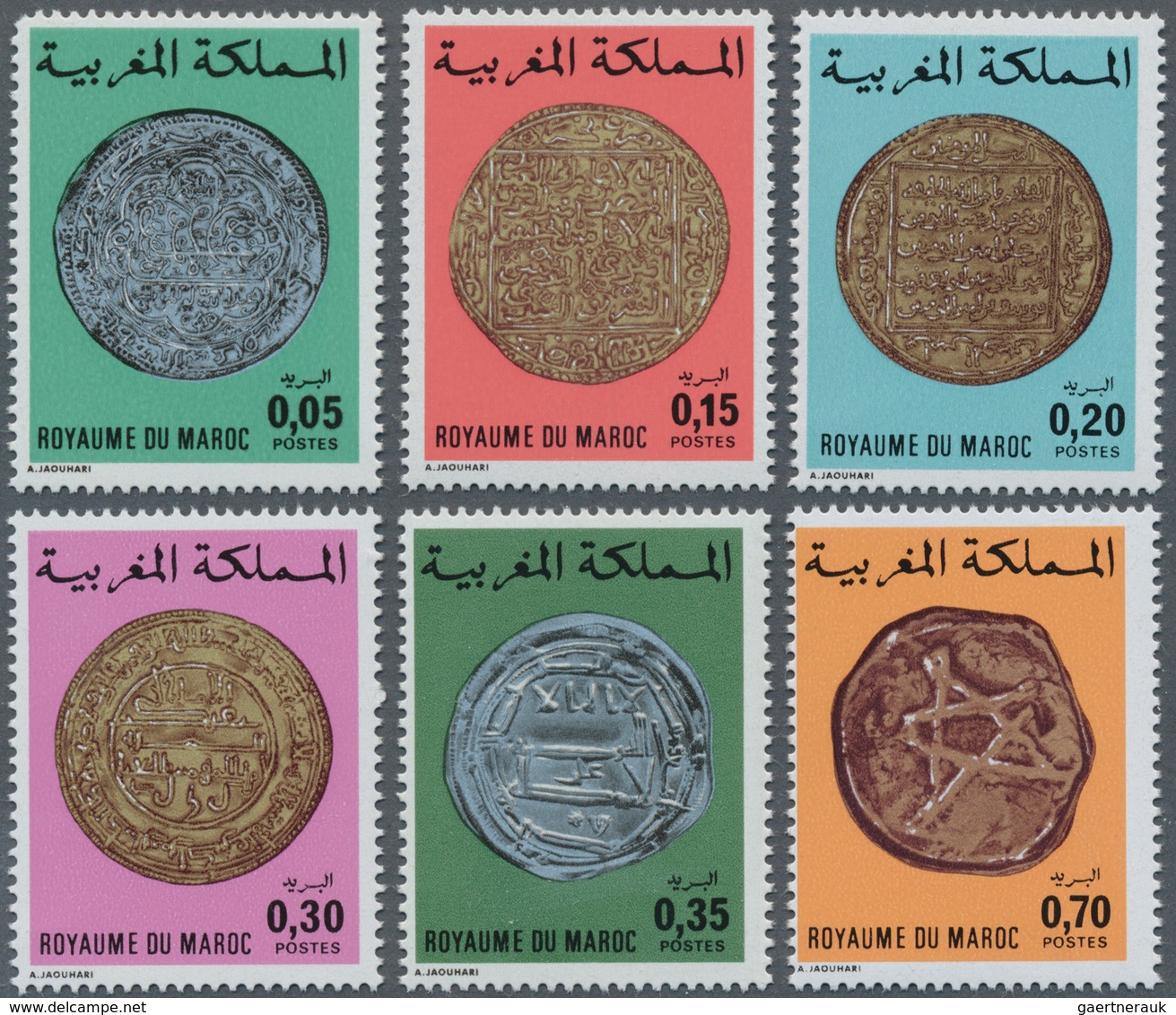 Thematik: Numismatik / Numismatics: 1976, MOROCCO: Old Morrocan Coins Complete Set Of Six In A Lot W - Monnaies