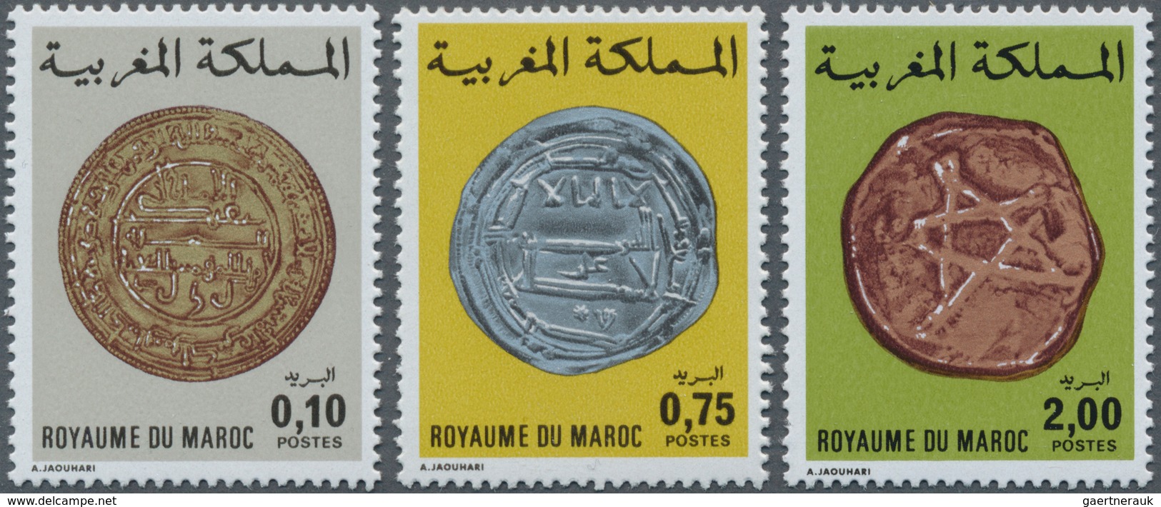 Thematik: Numismatik / Numismatics: 1977, MOROCCO: Old Morrocan Coins Complete Set Of Three In A Lot - Coins