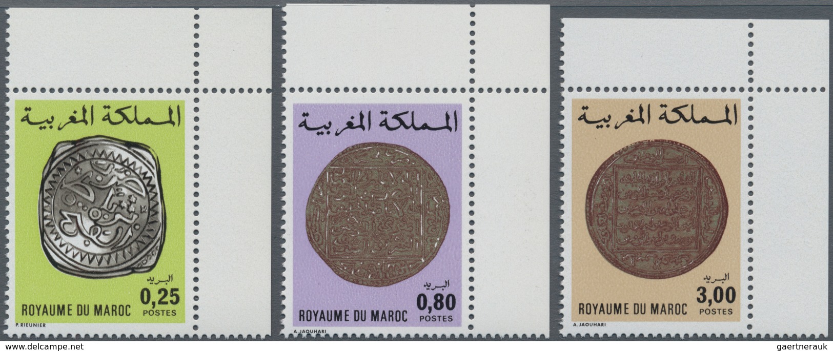 Thematik: Numismatik / Numismatics: 1980, MOROCCO: Old Morrocan Coins Complete Set Of Three In A Lot - Monedas