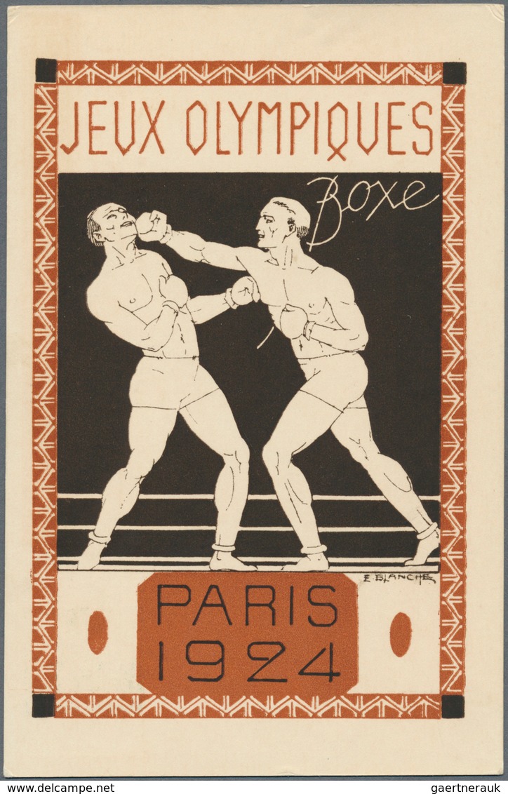 Thematik: Olympische Spiele / olympic games: 1924, France for Paris 1924. Complete set of 8 Art Deco