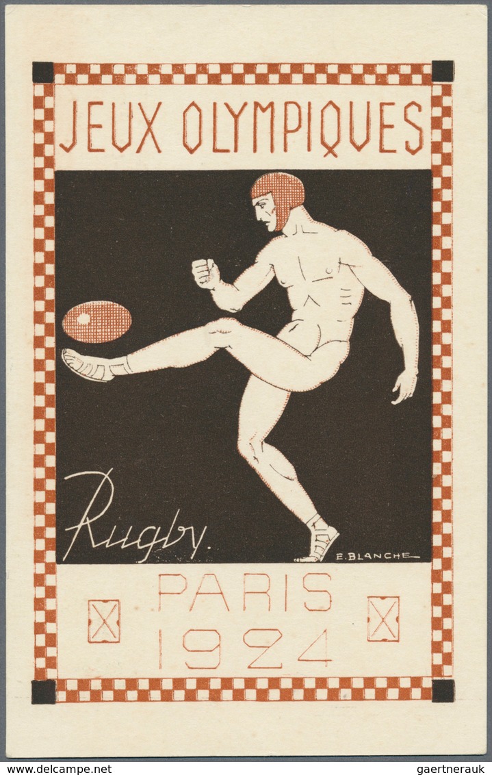 Thematik: Olympische Spiele / olympic games: 1924, France for Paris 1924. Complete set of 8 Art Deco