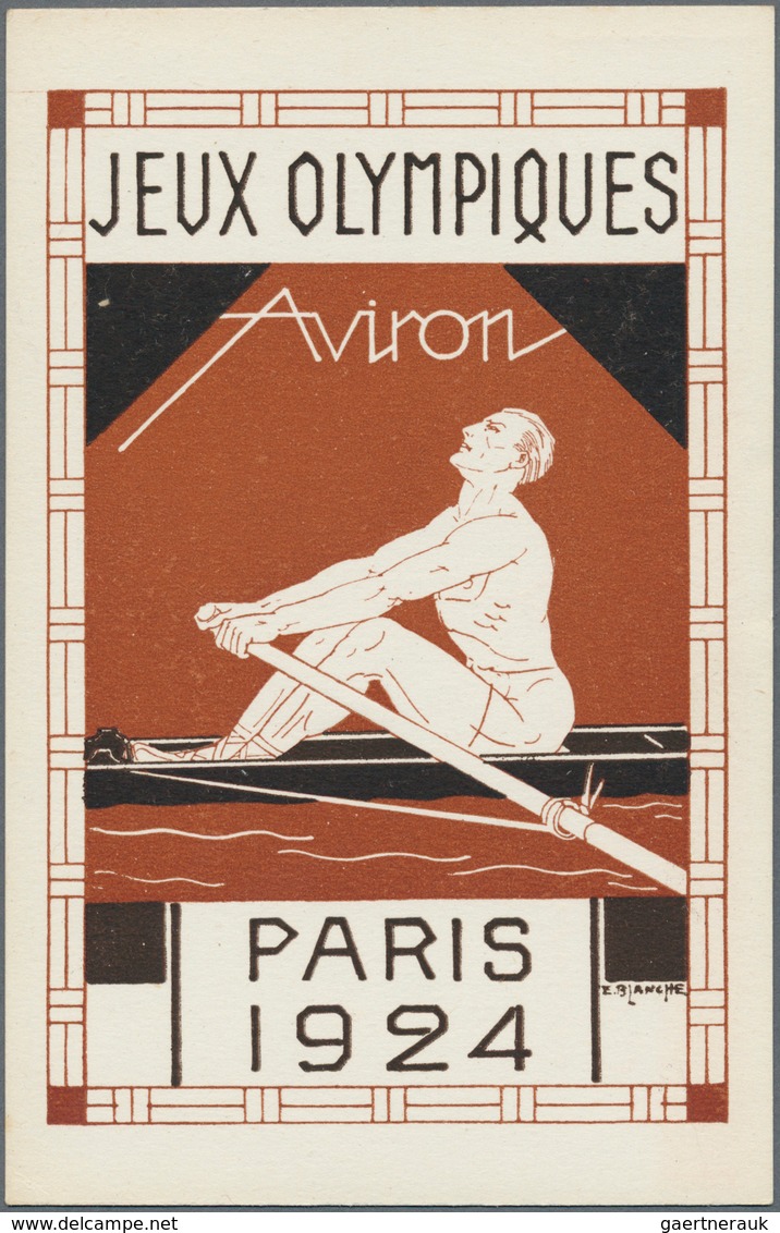 Thematik: Olympische Spiele / olympic games: 1924, France for Paris 1924. Complete set of 8 Art Deco