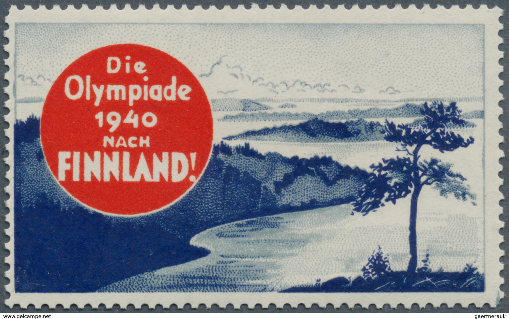 Thematik: Olympische Spiele / Olympic Games: 1939/1940, Finland For Helsinki 1940. Lot Containing 2 - Autres & Non Classés