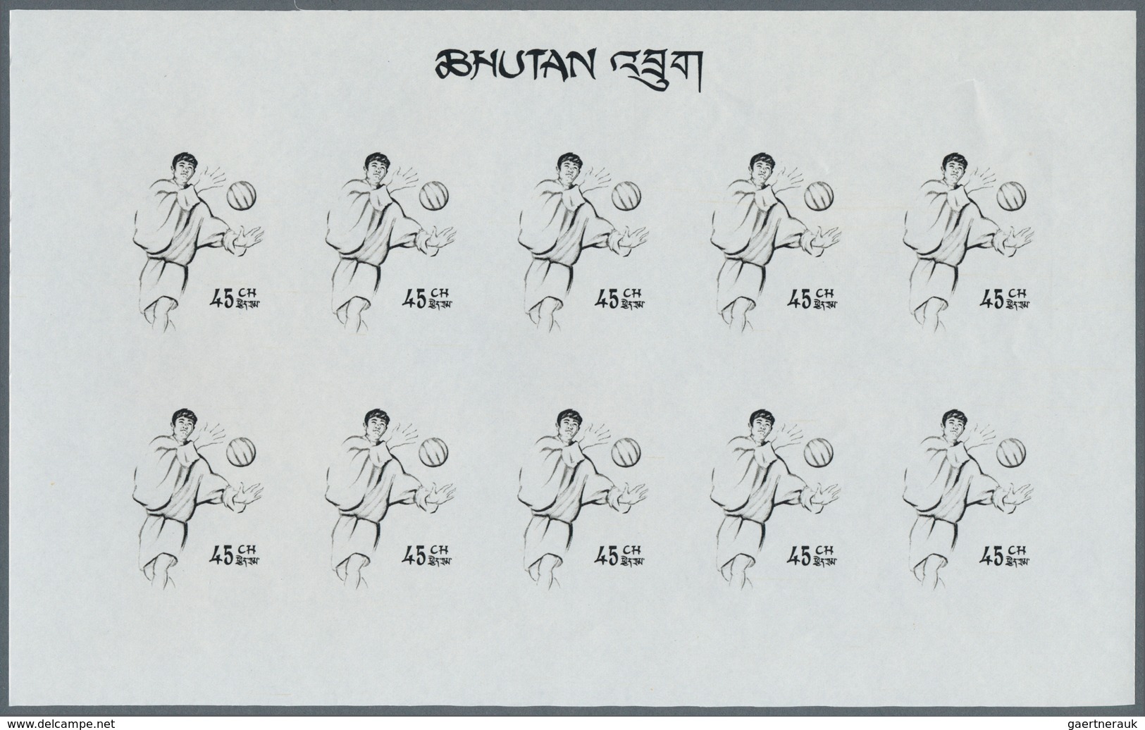 Thematik: Olympische Spiele / Olympic Games: 1968, Bhutan. Progressive Proofs Set Of Sheets For The - Autres & Non Classés