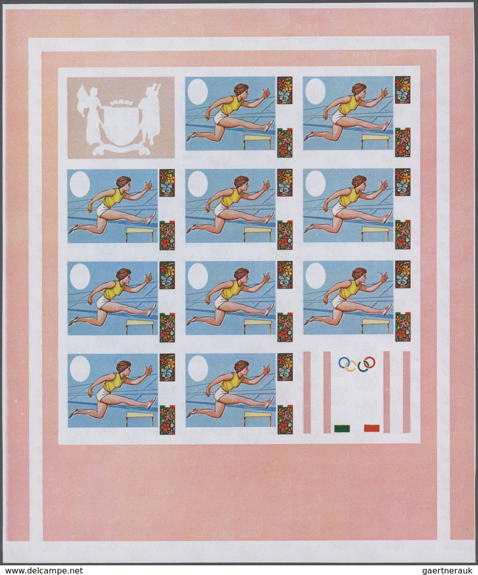 Thematik: Olympische Spiele / Olympic Games: 1968, Cook Islands. Progressive Proofs Set Of Sheets Fo - Autres & Non Classés