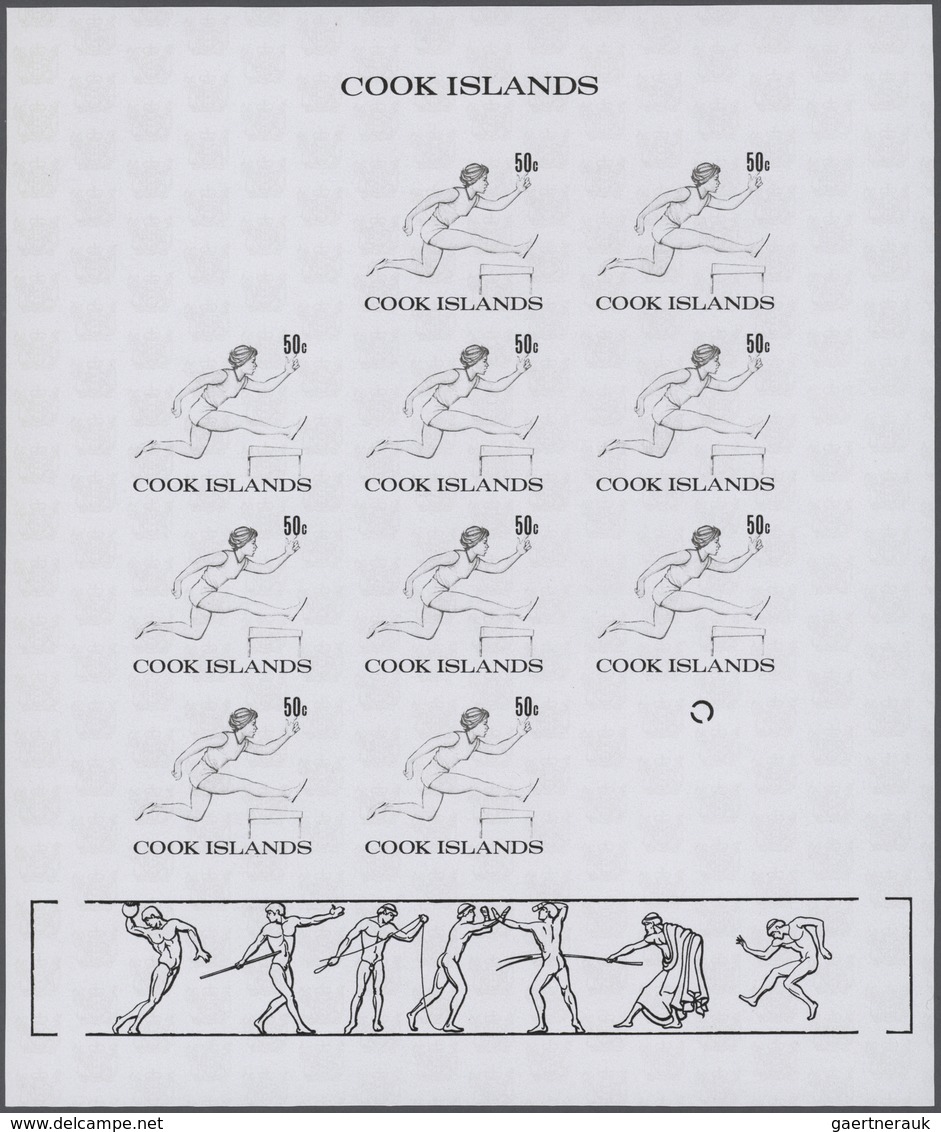 Thematik: Olympische Spiele / Olympic Games: 1968, Cook Islands. Progressive Proofs Set Of Sheets Fo - Autres & Non Classés