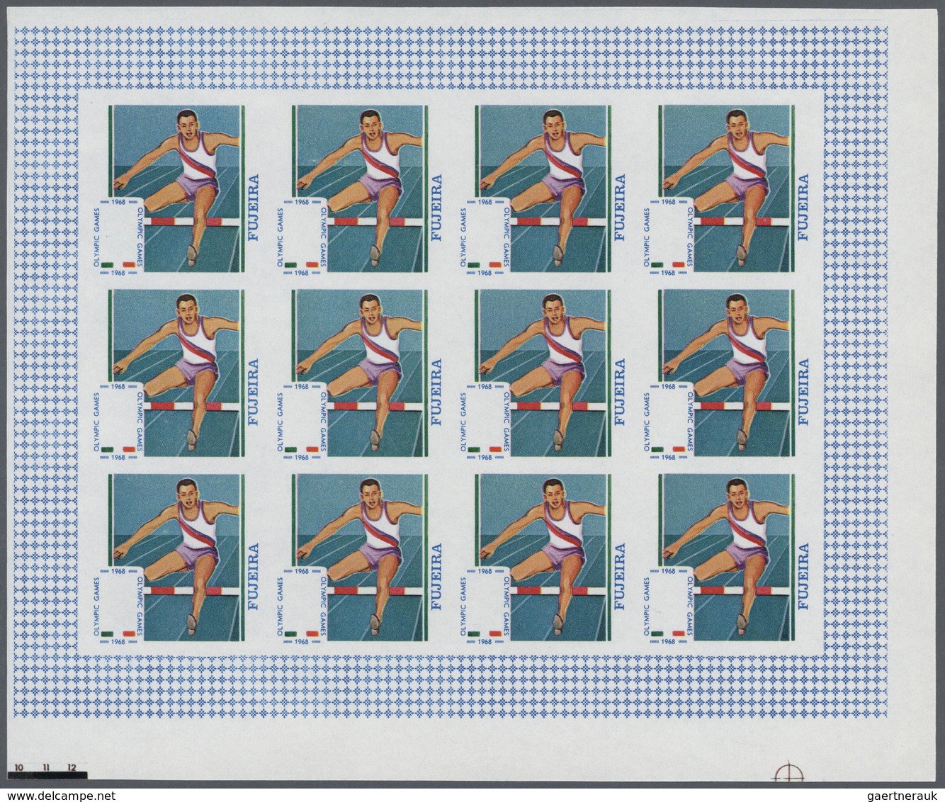 Thematik: Olympische Spiele / Olympic Games: 1968, Fujeira. Progressive Proofs Set Of Sheets For The - Other & Unclassified