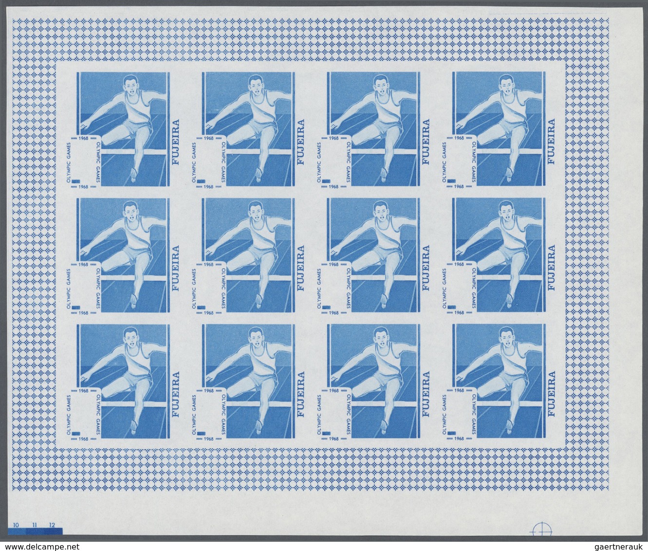 Thematik: Olympische Spiele / Olympic Games: 1968, Fujeira. Progressive Proofs Set Of Sheets For The - Other & Unclassified