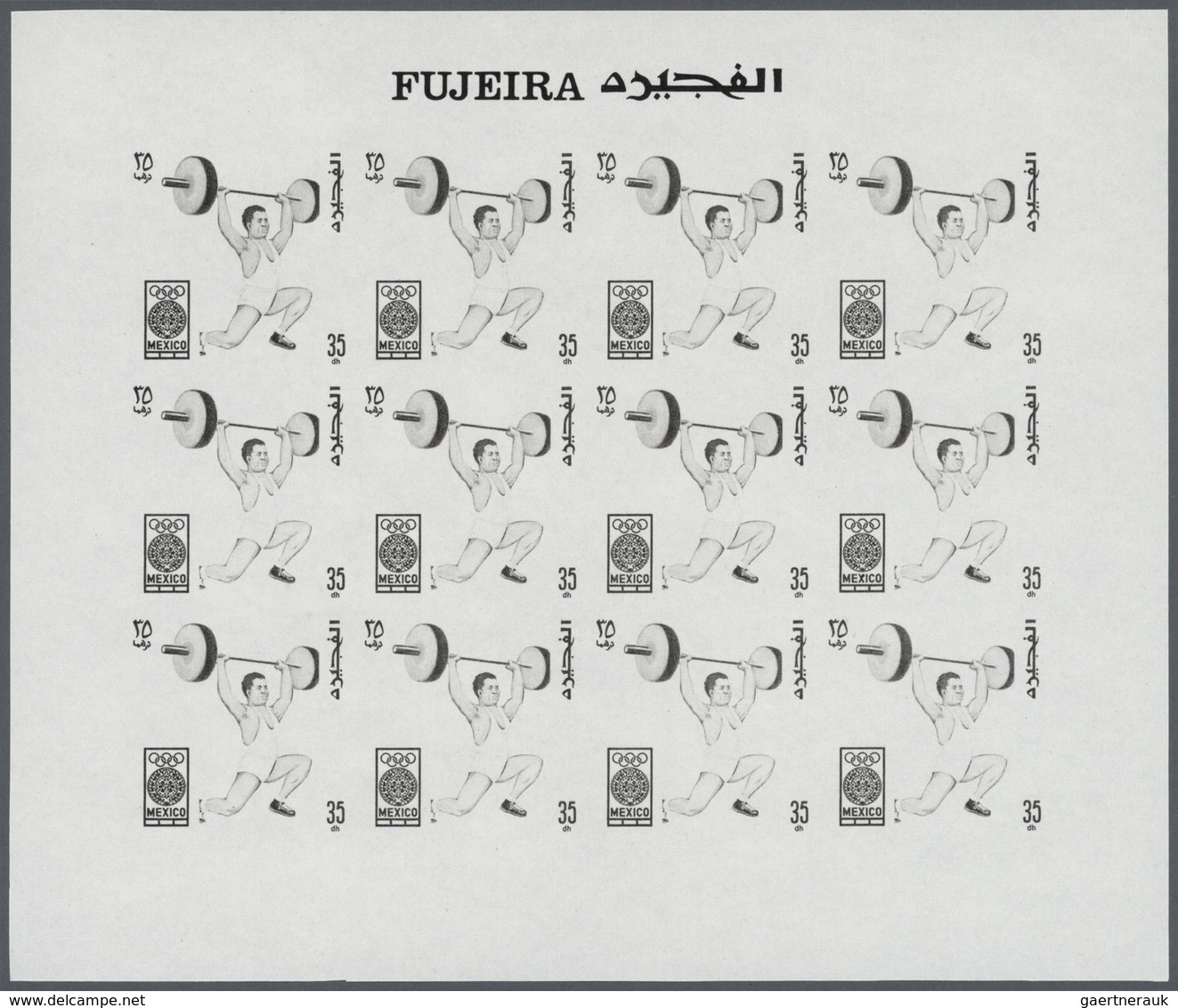 Thematik: Olympische Spiele / Olympic Games: 1968, Fujeira. Progressive Proofs Set Of Sheets For The - Autres & Non Classés