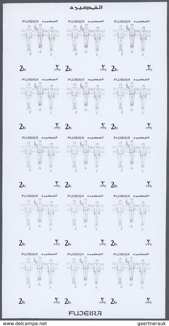 Thematik: Olympische Spiele / Olympic Games: 1970, Fujeira. Progressive Proofs Set Of Sheets For The - Autres & Non Classés