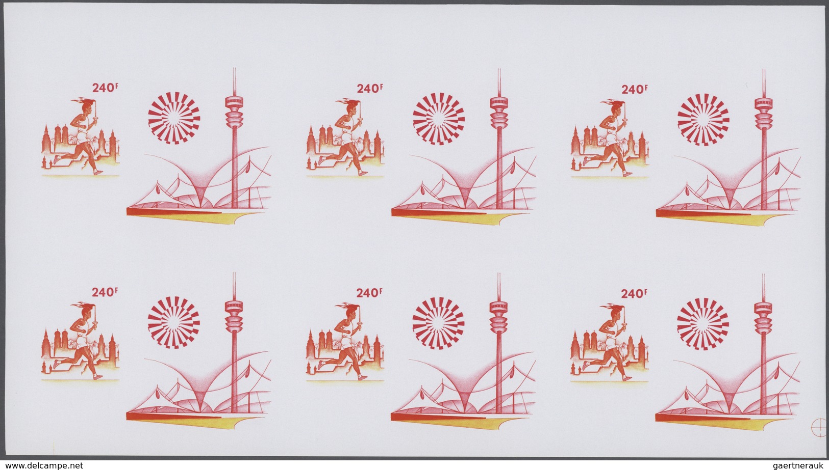 Thematik: Olympische Spiele / olympic games: 1972, Senegal. Progressive proofs set of sheets for the