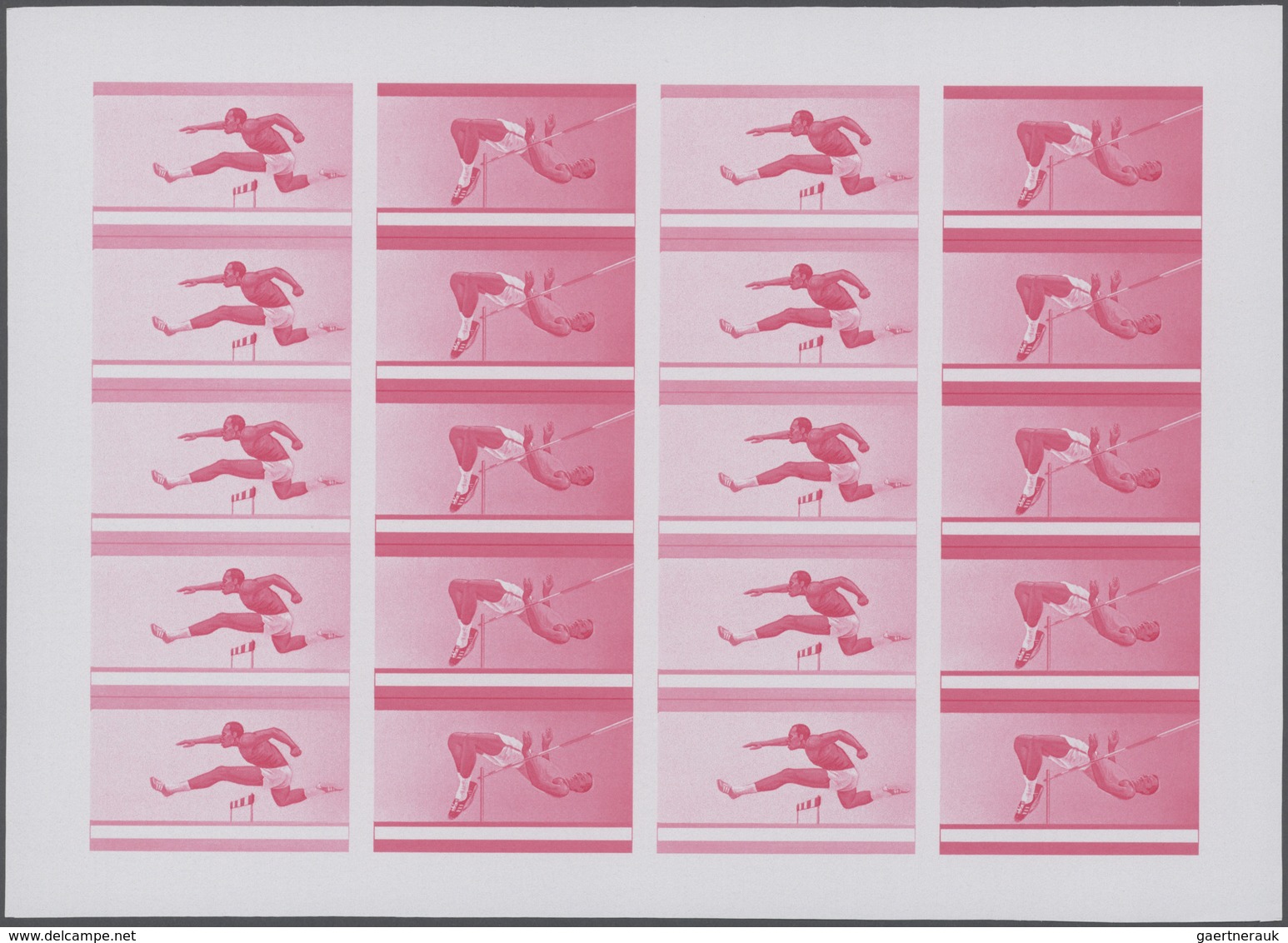 Thematik: Olympische Spiele / olympic games: 1976, Burundi. Progressive proofs set of sheets for the