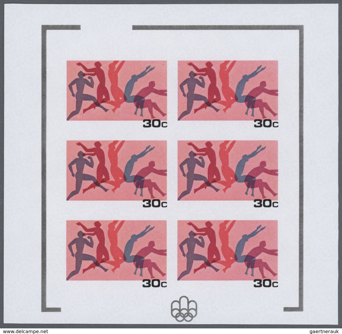 Thematik: Olympische Spiele / olympic games: 1976, Penrhyn. Progressive proofs set of sheets for the