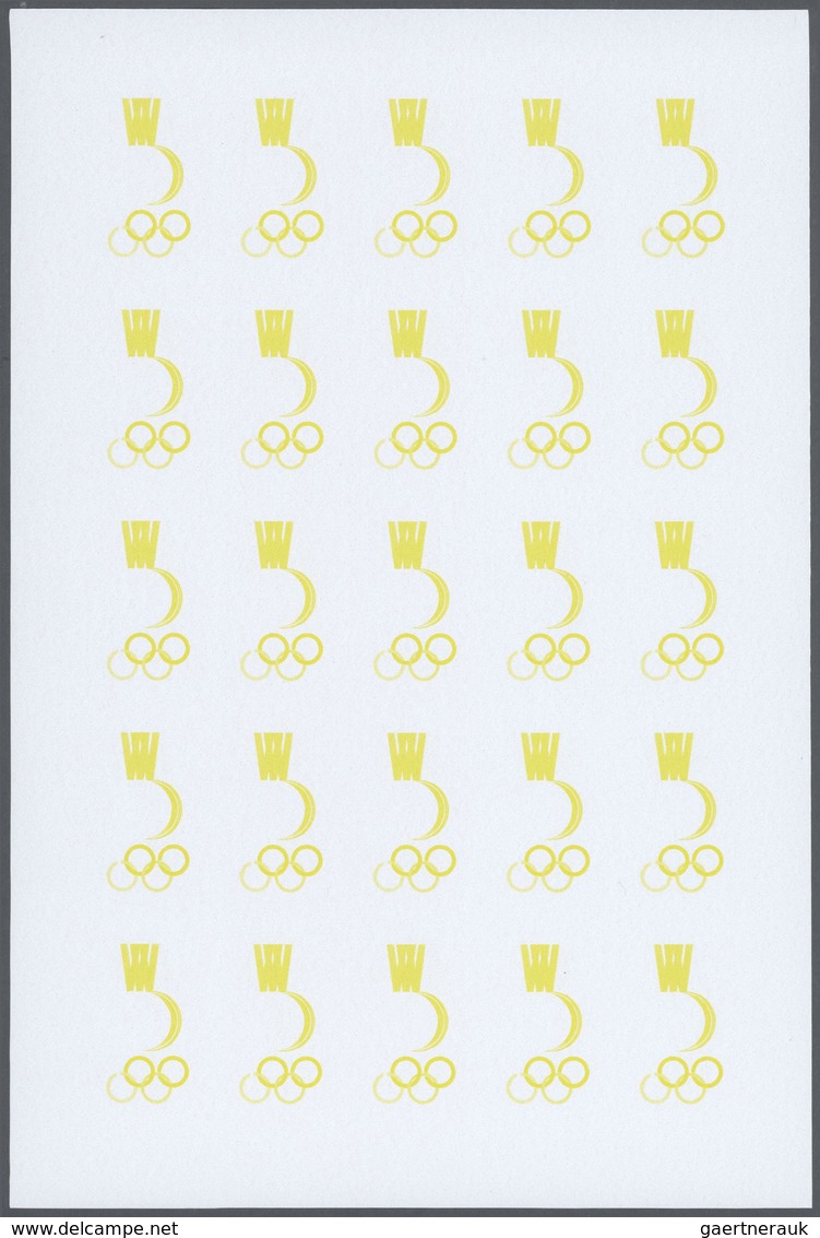 Thematik: Olympische Spiele / olympic games: 1988, Morocco. Progressive proofs set of sheets for the