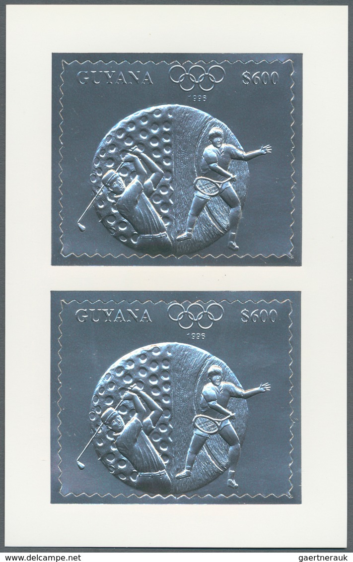 Thematik: Olympische Spiele / Olympic Games: 1993, Guyana For Summer Games Atlanta '96. Lot Of 100 G - Otros & Sin Clasificación