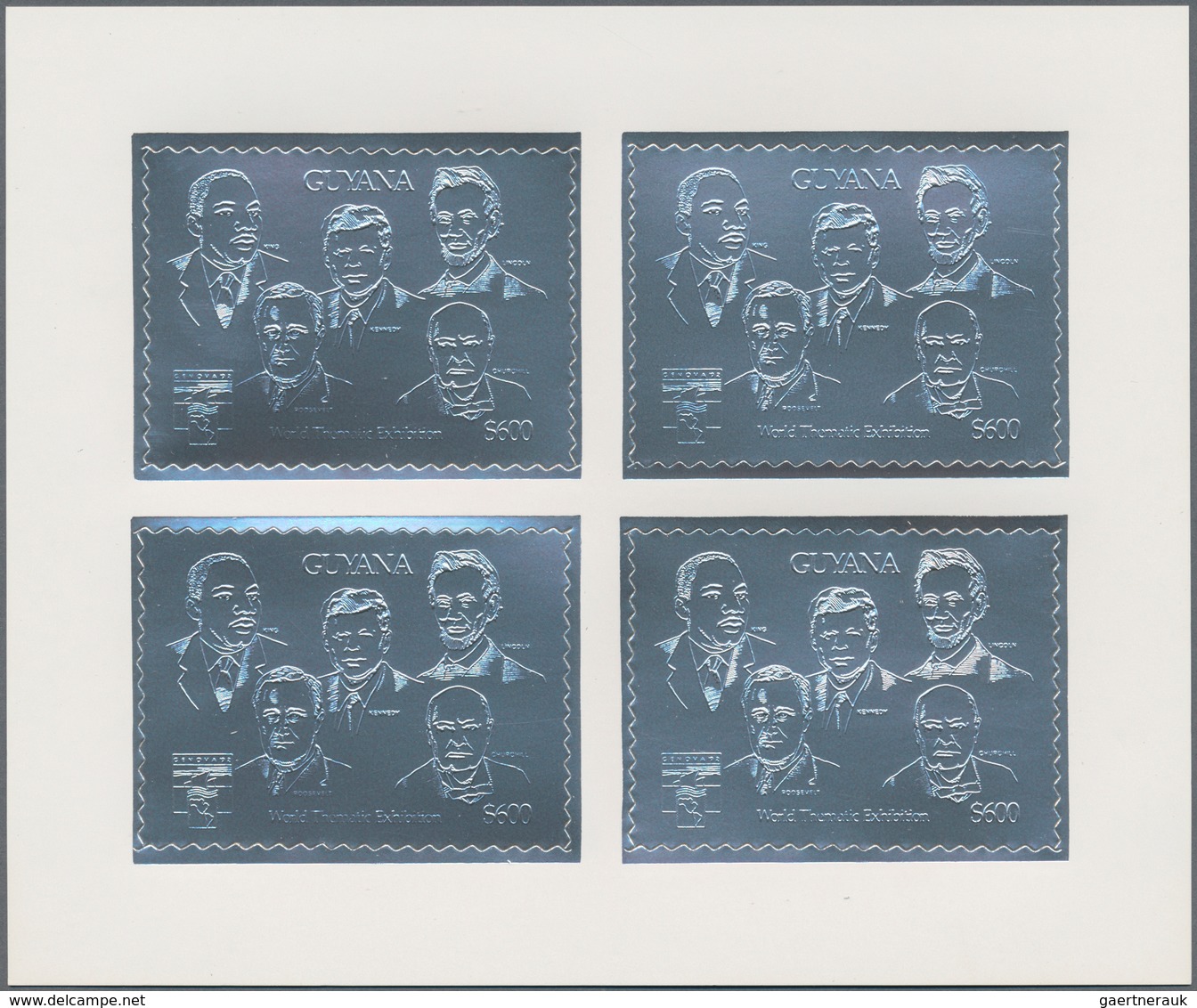 Thematik: Persönlichkeiten / Personalities: 1992, Guyana. Lot Containing 45 GOLD Miniature Sheets Of - Otros & Sin Clasificación