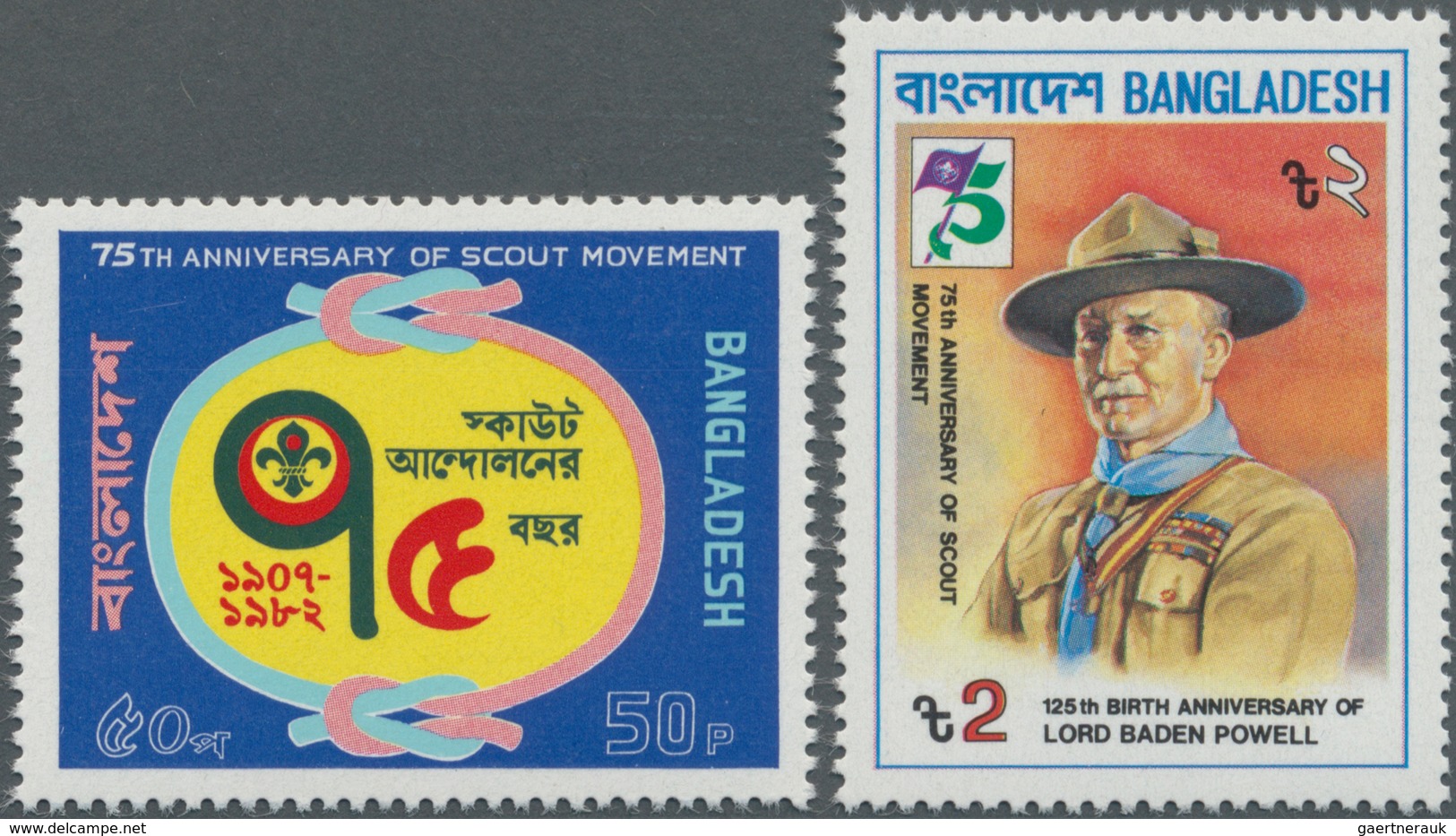 Thematik: Pfadfinder / Boy Scouts: 1982, BANGLADESH: 75 Years Scouting And 125th Birthday Of Baden-P - Autres & Non Classés