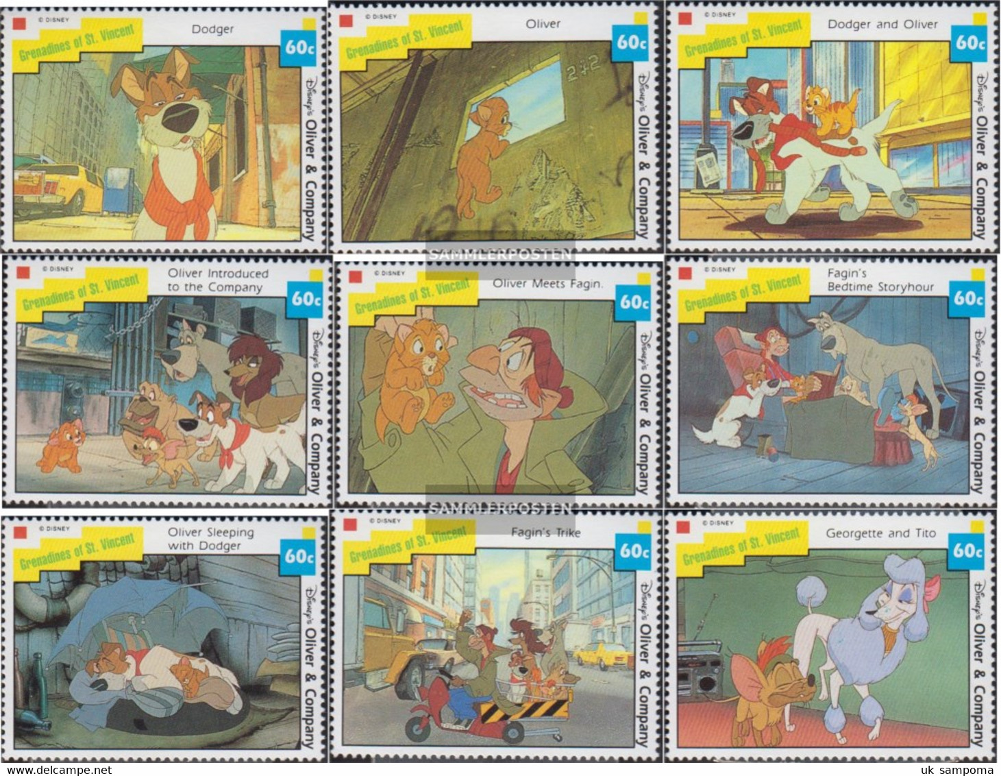 St. Vincent - Grenadines 1084-1092 (complete Issue) Unmounted Mint / Never Hinged 1992 Walt-Disney-Film - St.Vincent & Grenadines