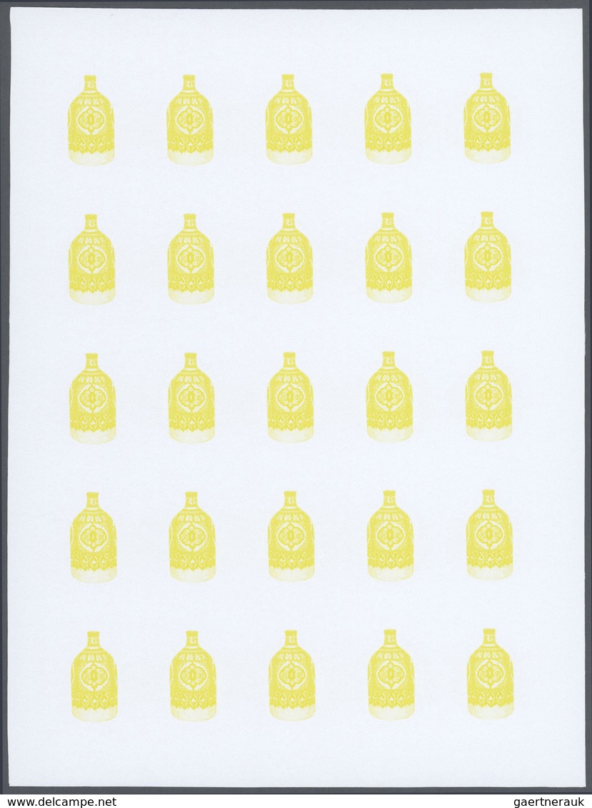 Thematik: Porzellan-Keramik / porcelain-ceramics: 1988, Morocco. Progressive proofs set of sheets fo