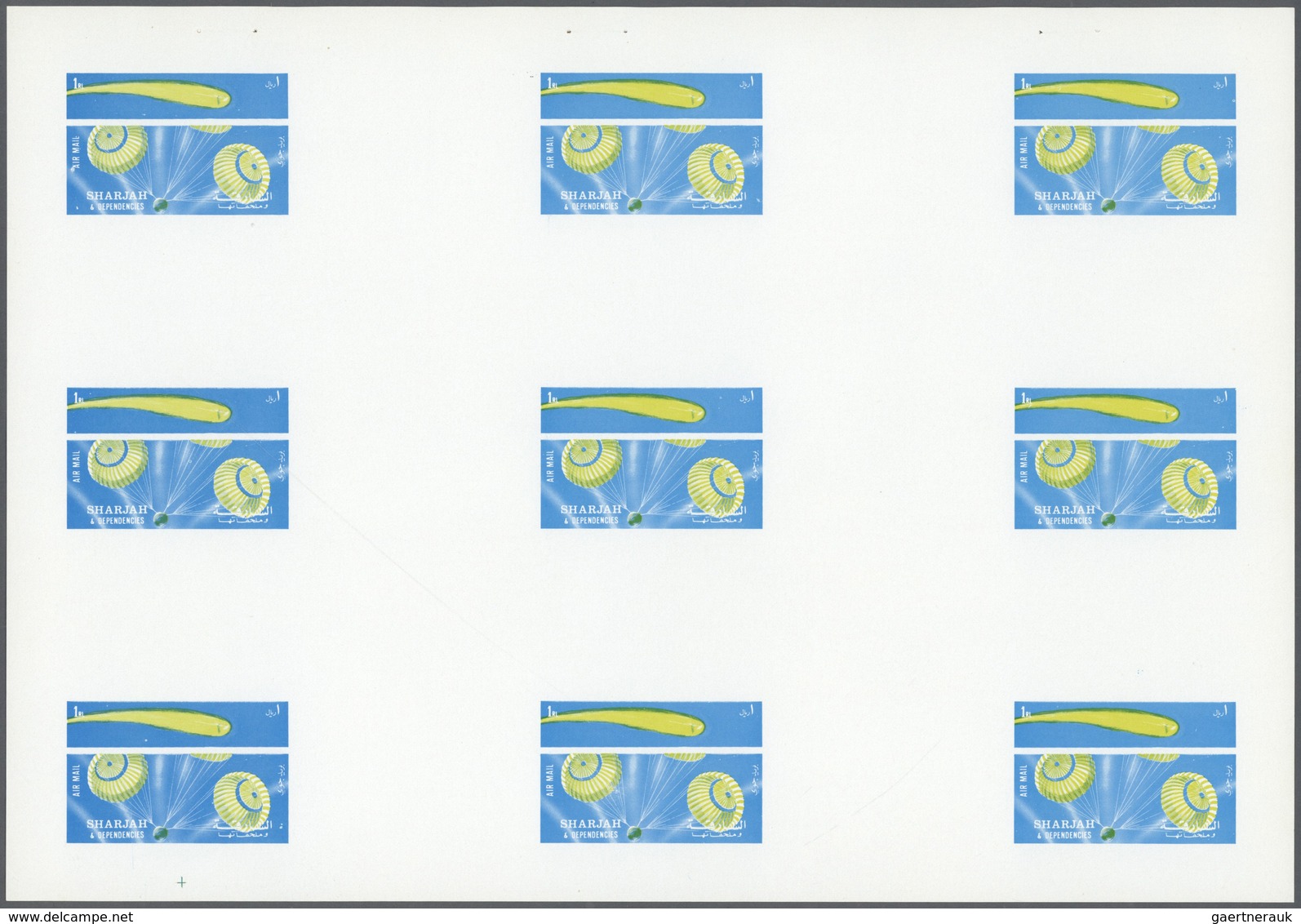 Thematik: Raumfahrt / Astronautics: 1972. Sharjah. Progressive Proof (6 Phases) In Complete Sheets C - Autres & Non Classés