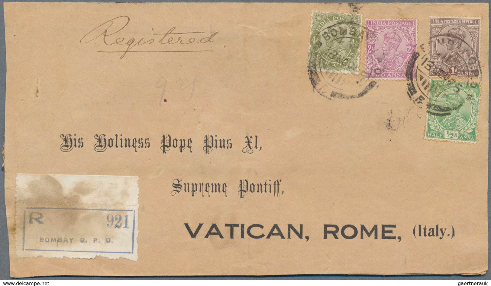 Thematik: Religion / Religion: 1924/1932, Ten Letters, All Addressed Ti Pope Pius XI In Rome. Some R - Autres & Non Classés