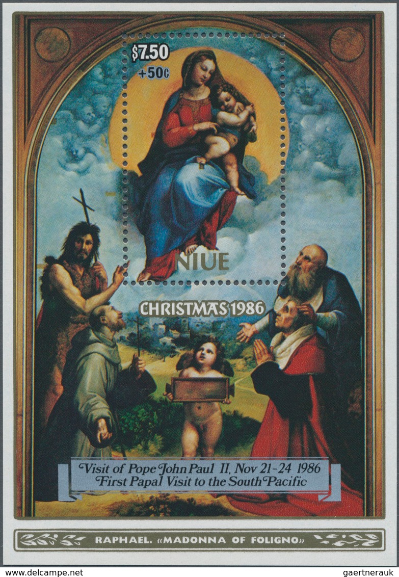 Thematik: Religion / Religion: 1986, NIUE: Christmas Miniature Sheet With Painting ‚Madonna Of Folig - Autres & Non Classés