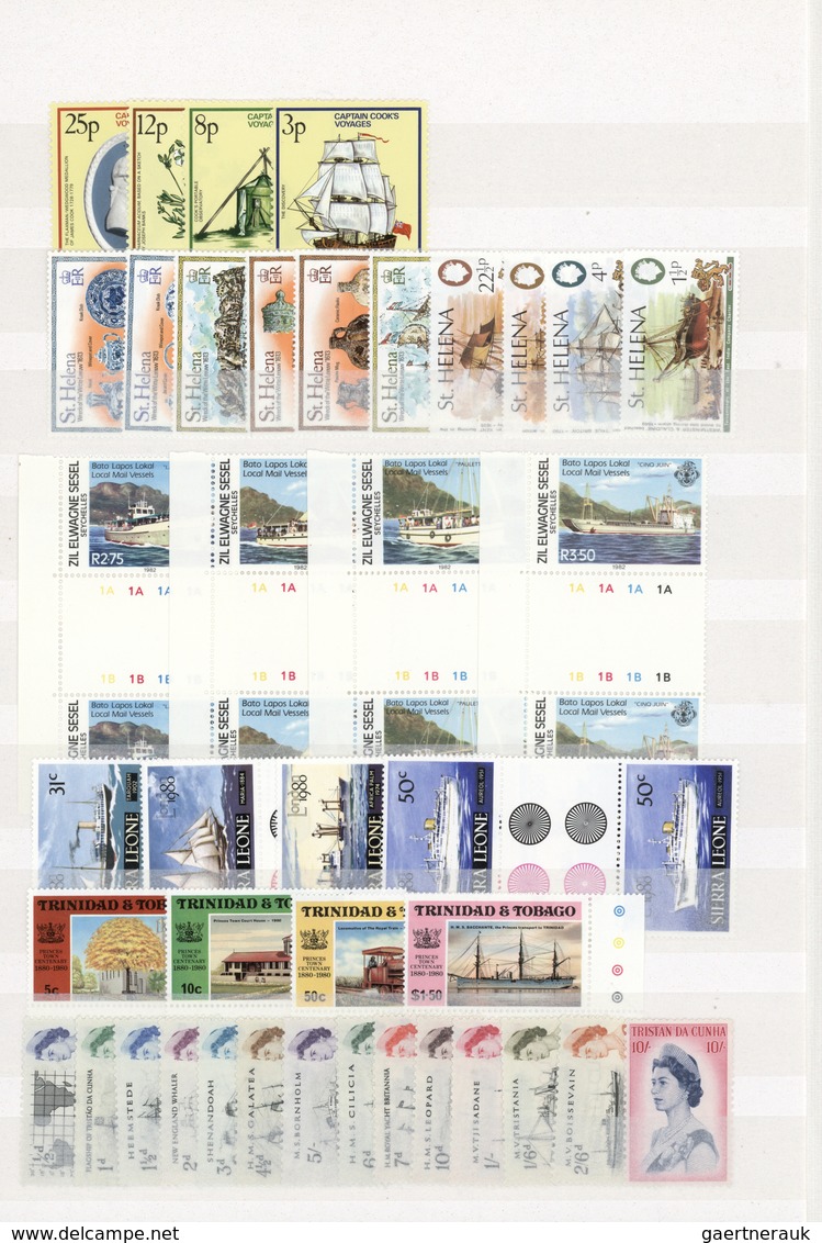 Thematik: Schiffe / Ships: 1960/1990 (ca.), Mainly U/m Collection /accumulation Of Several Hundred S - Barcos