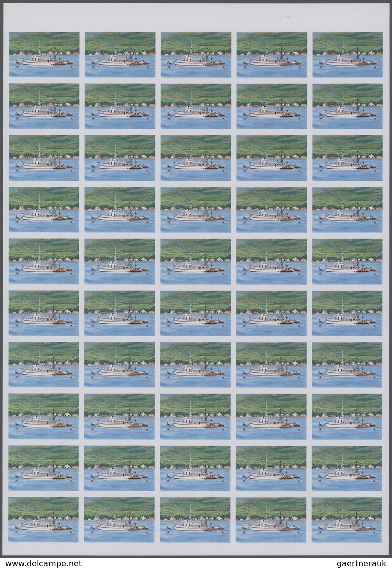 Thematik: Schiffe / Ships: 1975, Samoa. Progressive Proofs Set Of Sheets For The Issue THE MYSTERY O - Bateaux