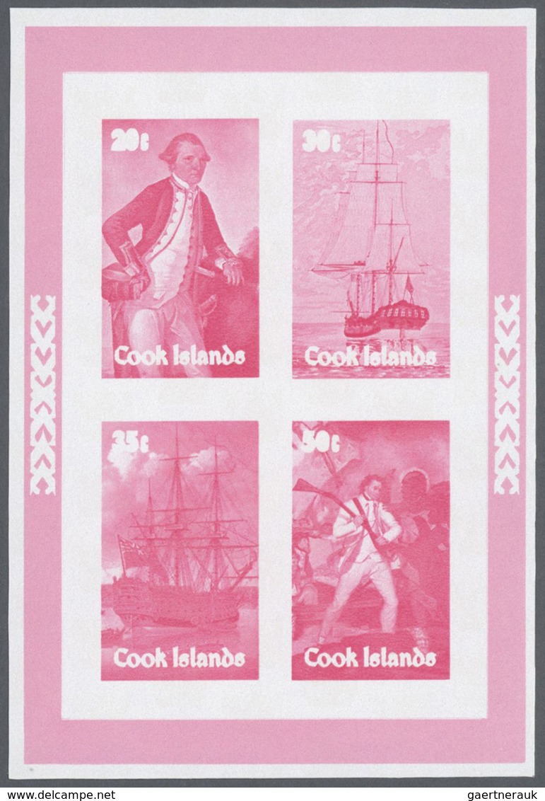 Thematik: Seefahrer, Entdecker / sailors, discoverers: 1979, Cook Islands. Progressive proofs for th