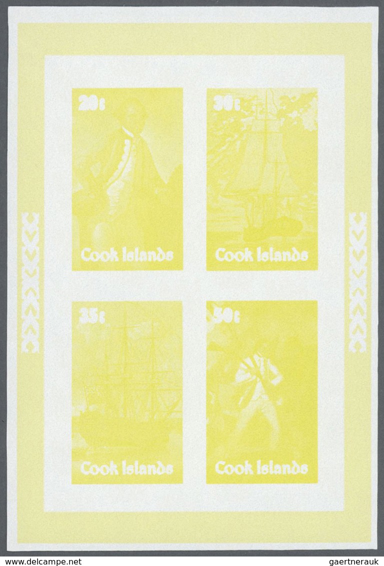 Thematik: Seefahrer, Entdecker / sailors, discoverers: 1979, Cook Islands. Progressive proofs for th