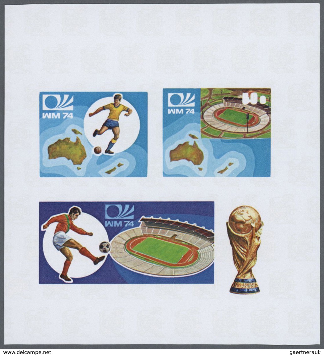 Thematik: Sport-Fußball / Sport-soccer, Football: 1974, Cook Islands. Progressive Proofs For The Sou - Otros & Sin Clasificación