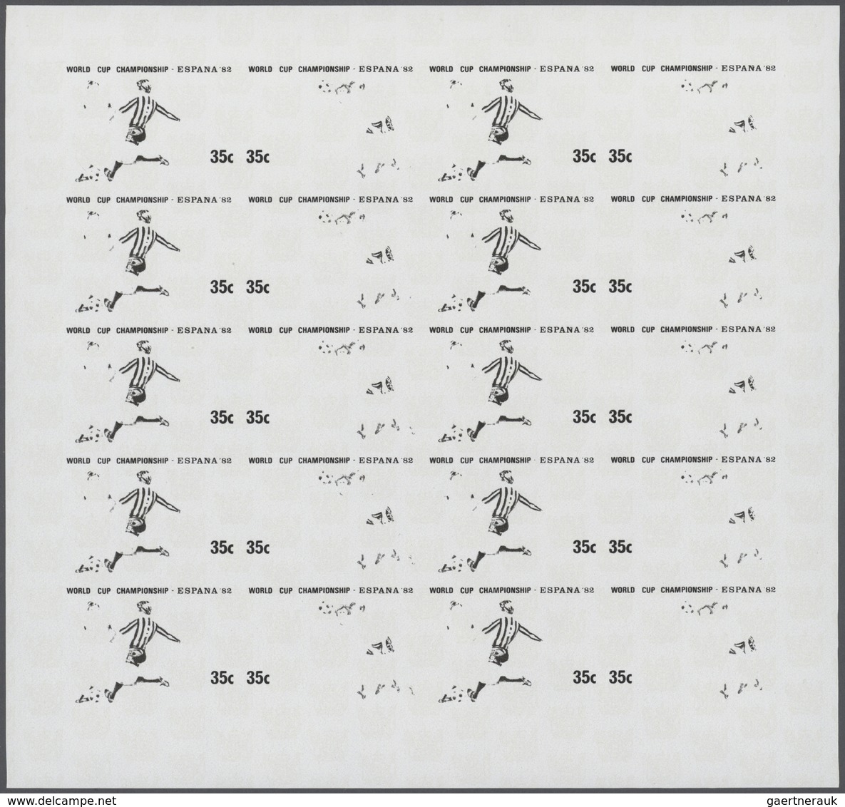 Thematik: Sport-Fußball / Sport-soccer, Football: 1981, Cook Islands. Progressive Proofs Set Of Shee - Autres & Non Classés