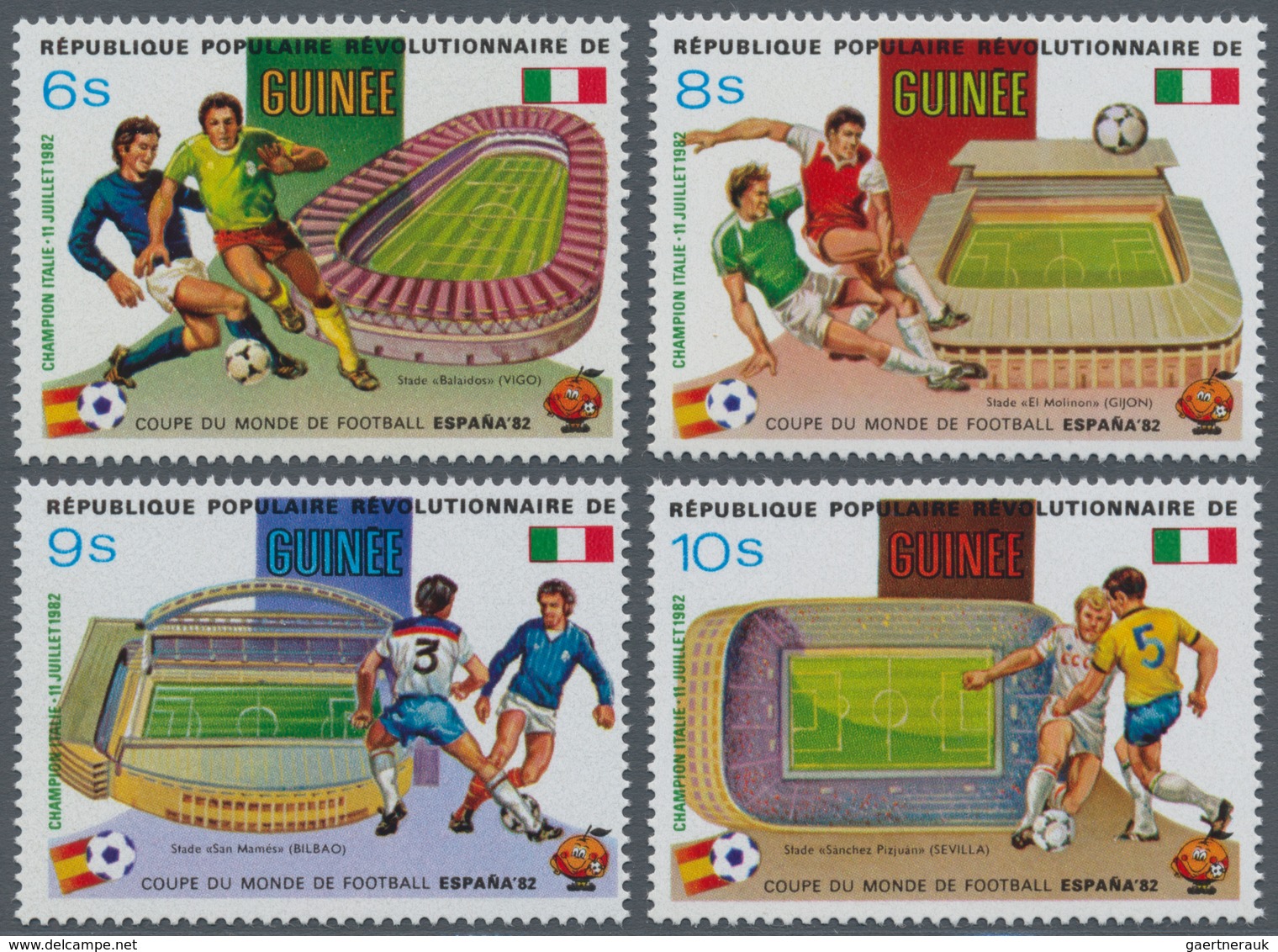 Thematik: Sport-Fußball / Sport-soccer, Football: 1982, GUINEA: Winners Of The Football World Champi - Autres & Non Classés