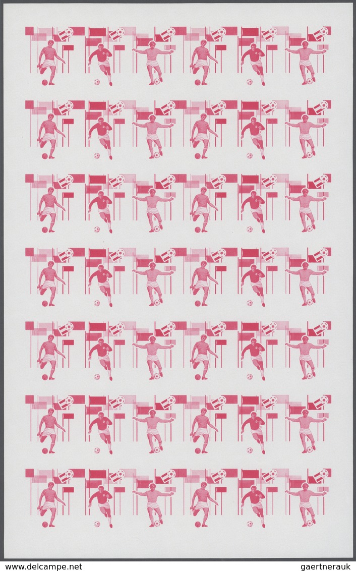 Thematik: Sport-Fußball / Sport-soccer, Football: 1982, Penrhyn. Progressive Proofs Set Of Sheets Fo - Otros & Sin Clasificación