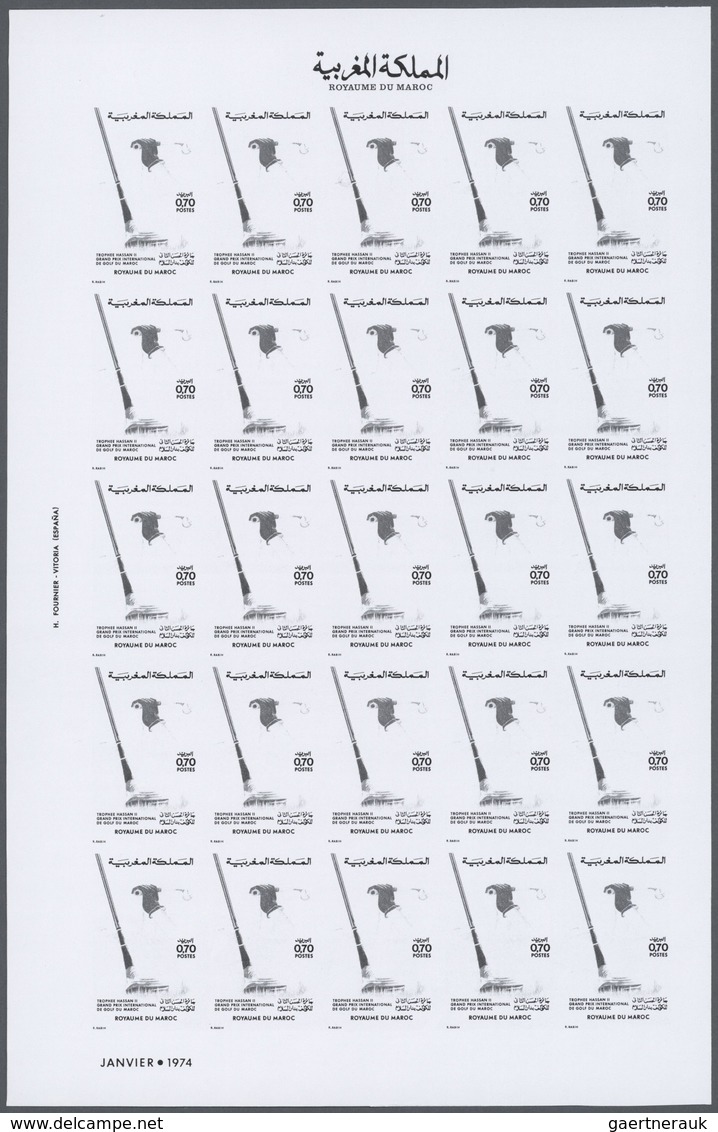 Thematik: Sport-Golf / Sport-golf: 1980, Morocco. Progressive Proofs Set Of Sheets For The Issue INT - Golf