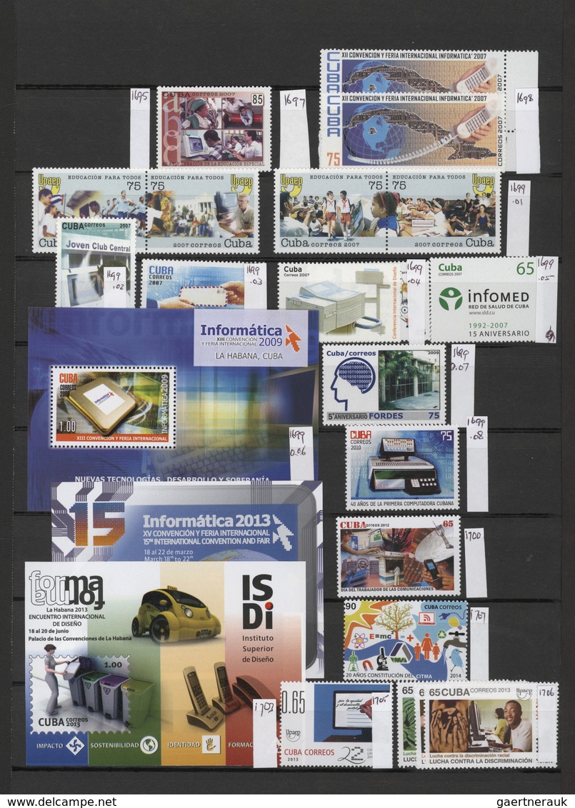 Thematik: Technik-Computer / Technique-computer: 1900/2016 (ca): 14 Stockbooks Full Of  Stamps (most - Non Classés