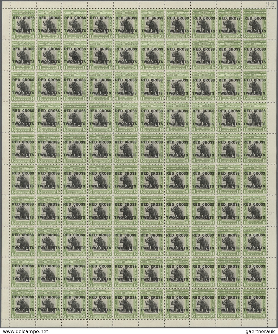 Thematik: Tiere, Fauna / Animals, Fauna: 1918, North Borneo. Set Of 11 Complete Sheets Of 100 Of The - Other & Unclassified