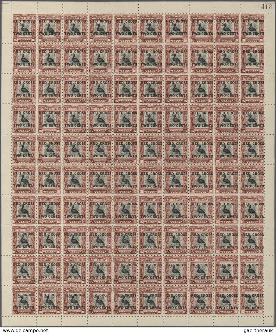 Thematik: Tiere, Fauna / Animals, Fauna: 1918, North Borneo. Set Of 11 Complete Sheets Of 100 Of The - Autres & Non Classés