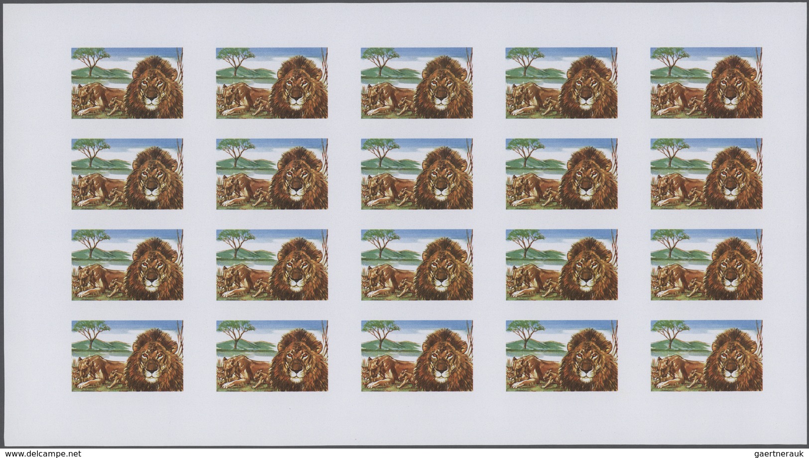 Thematik: Tiere, Fauna / animals, fauna: 1972, Rwanda. Progressive proofs set of sheets for the comp