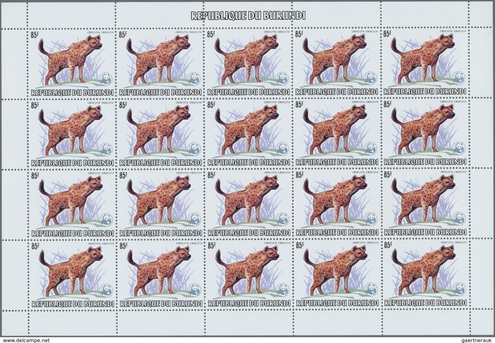 Thematik: Tiere, Fauna / Animals, Fauna: 1982, BURUNDI: African Wildlife Complete Set Of 13 From 2fr - Autres & Non Classés