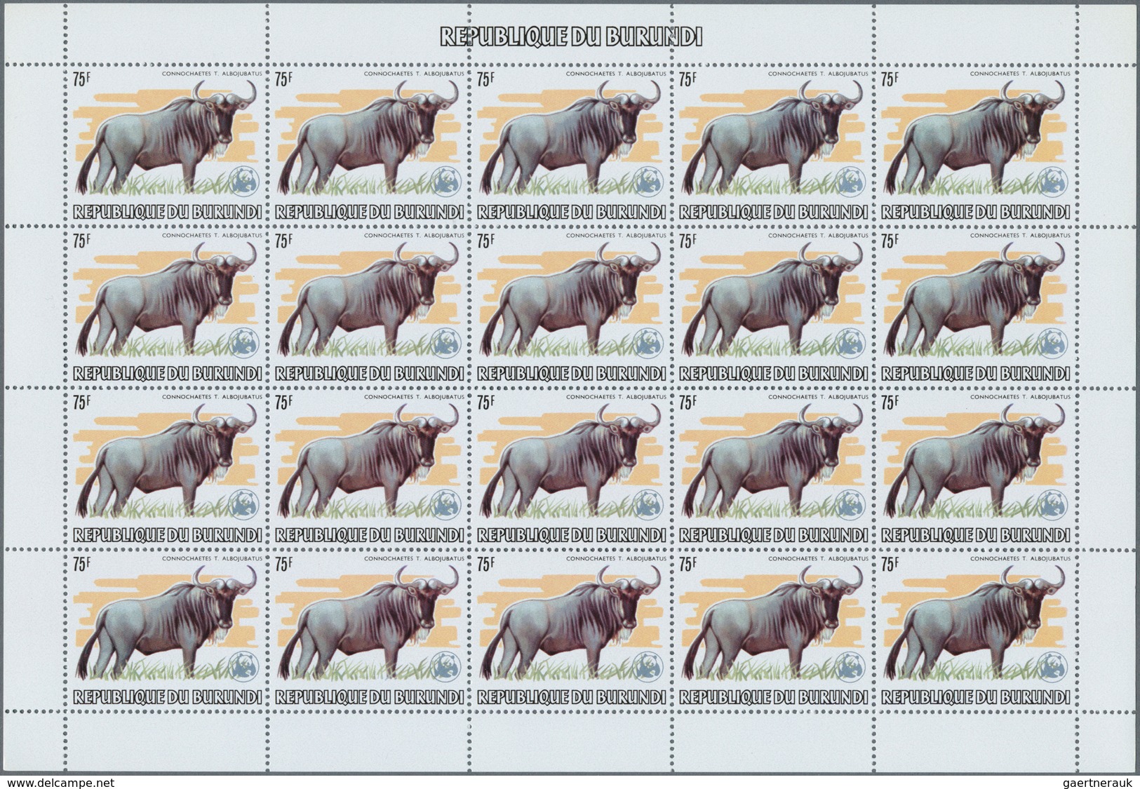 Thematik: Tiere, Fauna / Animals, Fauna: 1982, BURUNDI: African Wildlife Complete Set Of 13 From 2fr - Otros & Sin Clasificación