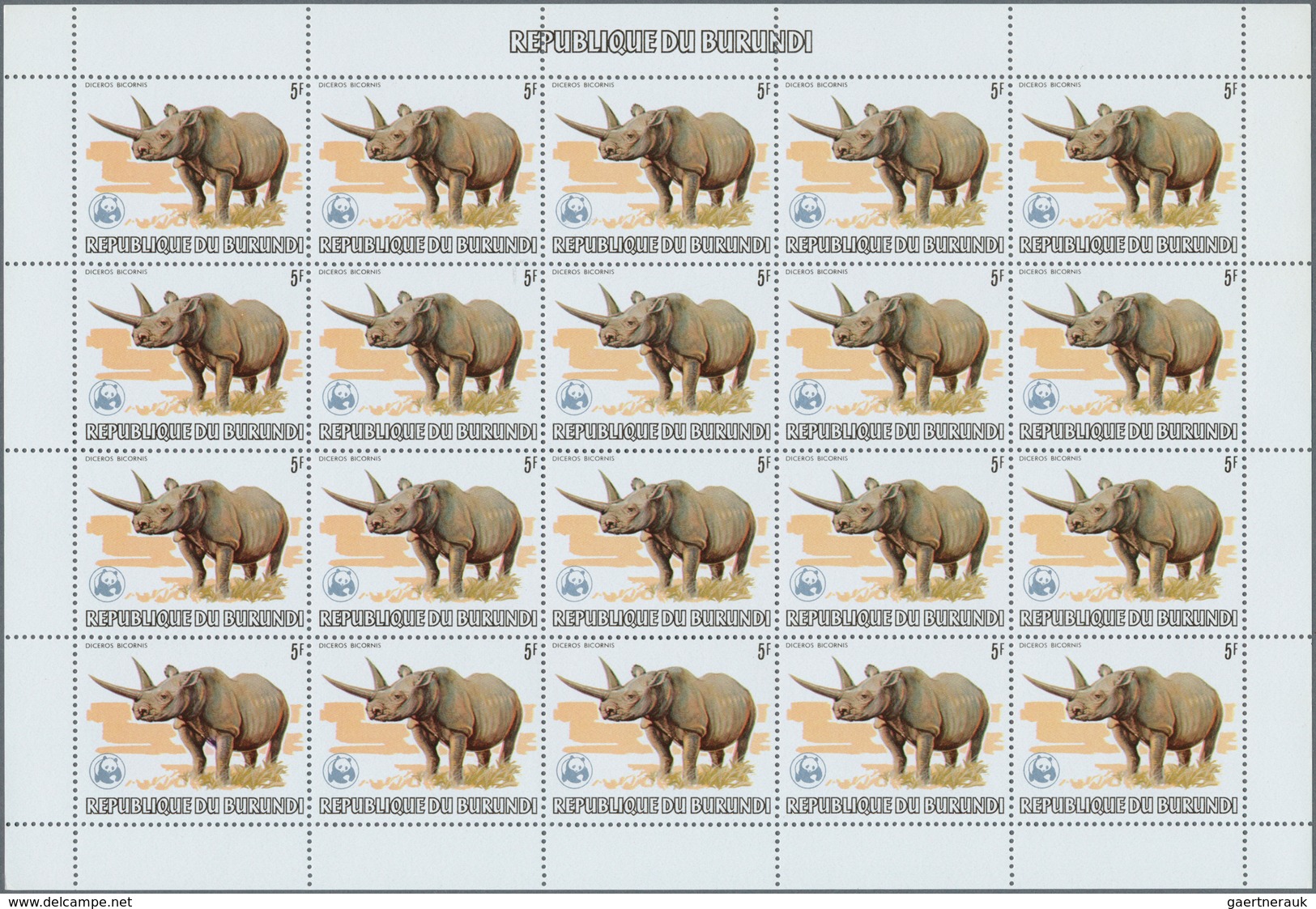 Thematik: Tiere, Fauna / Animals, Fauna: 1982, BURUNDI: African Wildlife Complete Set Of 13 From 2fr - Otros & Sin Clasificación