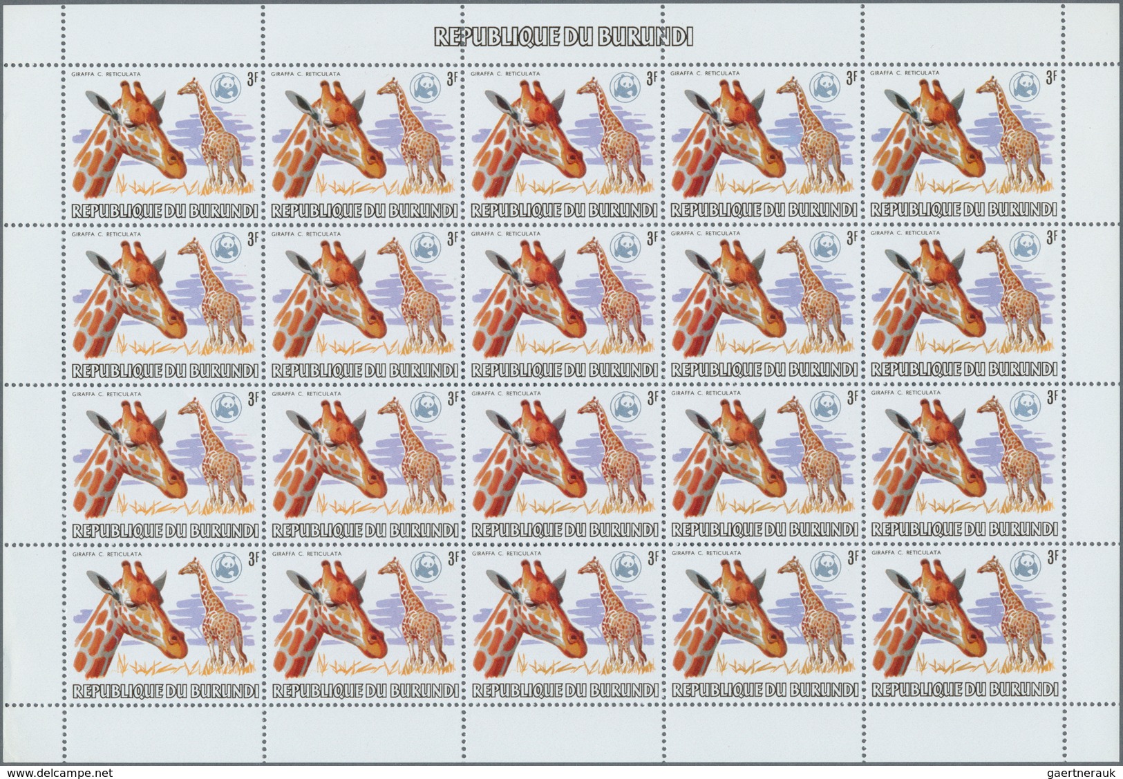 Thematik: Tiere, Fauna / Animals, Fauna: 1982, BURUNDI: African Wildlife Complete Set Of 13 From 2fr - Autres & Non Classés