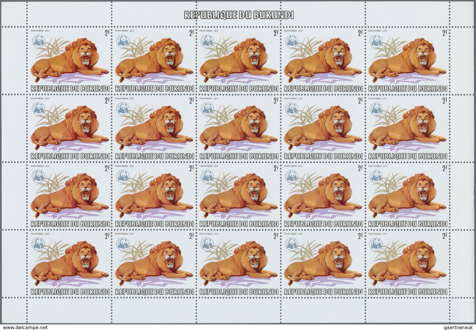 Thematik: Tiere, Fauna / Animals, Fauna: 1982, BURUNDI: African Wildlife Complete Set Of 13 From 2fr - Autres & Non Classés