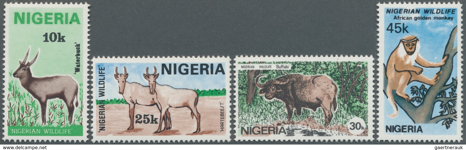 Thematik: Tiere, Fauna / Animals, Fauna: 1984, NIGERIA: Animals Complete Set Of Four With Monkey, An - Otros & Sin Clasificación